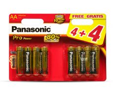  Baterie Panasonic PRO POWER AA, LR6, tužková, 1,5V, blistr 8ks