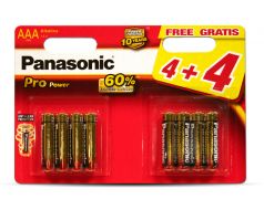  Baterie Panasonic PRO POWER AAA, LR03, tužková, 1,5V, blistr 8ks