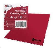  C-Tech Čistící utěrka z mikrovlákna (15x18cm, červená)