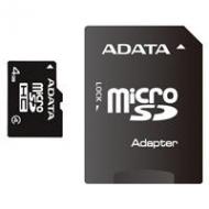  ADATA MicroSDHC karta 4GB Class 4 + SD adaptér