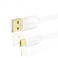  AXAGON - HQ Kabel Micro USB <-> USB A, datový a nabíjecí 2A, bílý, 0.2 m