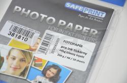  SafePrint Fotopapír pro inkoustové tiskárny LESKLÝ, 260 g, A6, 10 Listů - Fotka 3/3