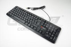  C-Tech klávesnice KB-102 USB, slim, CZ/SK - Black - Fotka 2/4