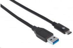  Manhattan Kabel USB 3.0 A - USB 3.1 C, (M/M), 1m, černý