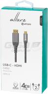  eSTUFF USB-C to HDMI Cable 2m Grey Nylon - Fotka 2/2