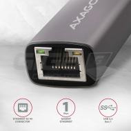  AXAGON ADE-TRC, USB-C 3.2 Gen 1 - Gigabit Ethernet - Fotka 1/5