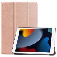 CoreParts Cover for iPad 7/8/9 10.2" Tri-fold Caster Hard Shell Cover with Auto Wake Function - Ros
