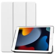 CoreParts Cover for iPad 7/8/9 10.2" Tri-fold Caster Hard Shell Cover with Auto Wake Function - Whi
