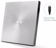 ASUS DVD ZenDrive U9M, External Slim DVD-RW, USB Type-C/Type-A, M-DISC, Silver