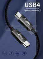  PremiumCord USB4™ 40Gbps 8K@60Hz kabel Thunderbolt 3 certifikovaný USB-IF 1m - Fotka 2/7