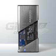  AXAGON EEM2-SG2, USB-C 3.2 Gen 2 - M.2 NVMe & SATA SSD kovový RAW box, bezšroubkový, stříbrný - Fotka 4/9