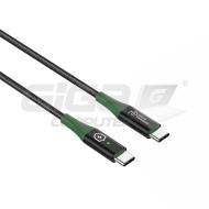  MicroConnect Smart Charge USB-C to USB-C Cable 1m Black/Green - Fotka 1/2