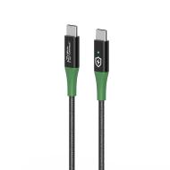 MicroConnect Smart Charge USB-C to USB-C Cable 1m Black/Green