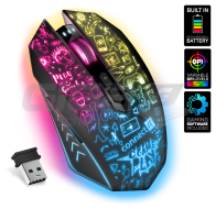  CONNECT IT DOODLE 2 PRO bezdrátová herní myš, ČERNÁ - Fotka 1/6