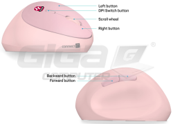  CONNECT IT FOR HEALTH LADIES ergonomická vertikálna myš, bezdrôtová - Fotka 5/8