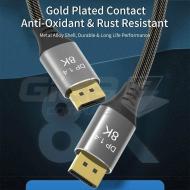  PremiumCord DisplayPort 1.4 přípojný kabel 32,4Gbit/s, rozlišení 8K, kovové a zlacené konektory, 2m - Fotka 8/12