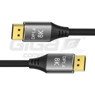  PremiumCord DisplayPort 1.4 přípojný kabel 32,4Gbit/s, rozlišení 8K, kovové a zlacené konektory, 2m - Fotka 4/12