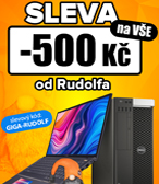 Rudolf se zblaznil! Sleva 500 Kc.